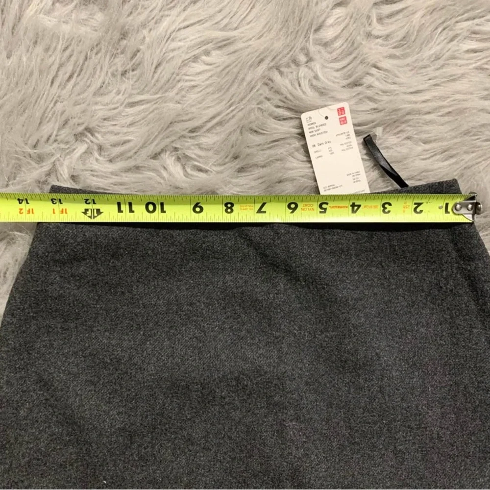 New Uniqlo wool blended women dark gray skirt size 0 - Picture 6 of 9
